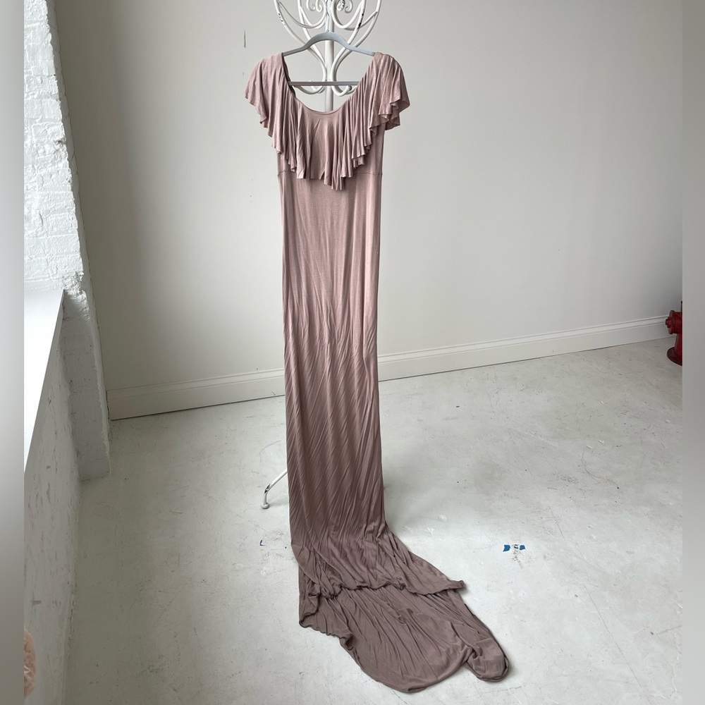 Sew Trendy Off the Shoulder Maternity Dress